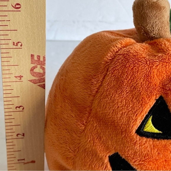 Ty Pluffies Gilbert the Pumpkin Beanie Plush Halloween 2010 Lovey colorful - Picture 7 of 12